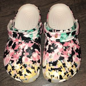 Rainbow Pastel Leopard Classic Crocs